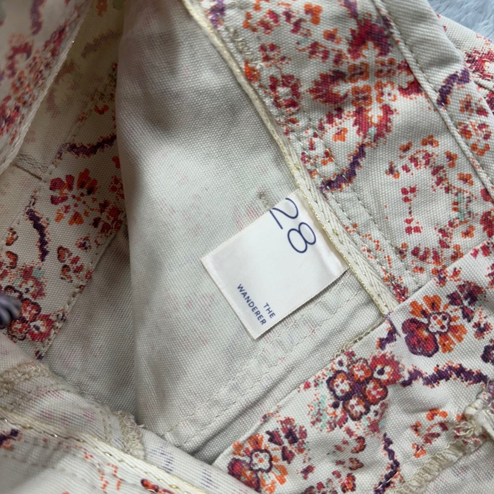 Anthropologie Pilcro The Wanderer Shorts Rose Tyrie Floral Button Fly 28 NEW - Picture 4 of 10